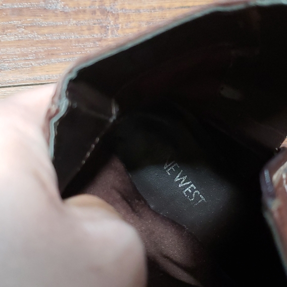 Nine West Brown Ankle Boots with Gold Buckle - Picture 9 of 13